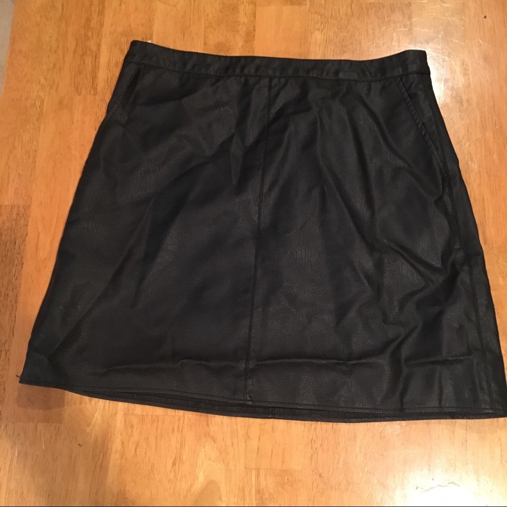 leather high wasted skirt